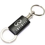 Infiniti Black Logo Metal Aluminum Valet Pull Apart Key Chain Ring Fob