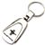 Genuine Ford Mustang Tribar Logo Metal Chrome Tear Drop Key Chain Ring Fob