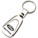 Genuine Ford Raptor Logo Metal Chrome Tear Drop Key Chain Ring Fob