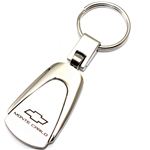 Genuine Chevrolet Monte Carlo Logo Metal Chrome Tear Drop Key Chain Ring Fob