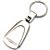 Genuine Chrysler Logo Metal Chrome Tear Drop Key Chain Ring Fob