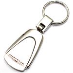 Genuine Chrysler Logo Metal Chrome Tear Drop Key Chain Ring Fob