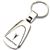 Genuine Pontiac Logo Metal Chrome Tear Drop Key Chain Ring Fob