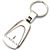 Genuine Lincoln Logo Metal Chrome Tear Drop Key Chain Ring Fob