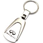 Genuine Infiniti Logo Metal Chrome Tear Drop Key Chain Ring Fob