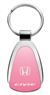 Genuine Honda Civic Pink Logo Metal Chrome Tear Drop Key Chain Ring Fob