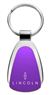 Genuine Lincoln Purple Logo Metal Chrome Tear Drop Key Chain Ring Fob