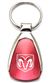 Genuine Dodge Ram Red Logo Metal Chrome Tear Drop Key Chain Ring Fob