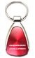 Genuine Dodge Challenger Red Logo Metal Chrome Tear Drop Key Chain Ring Fob