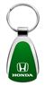 Genuine Honda Aqua Green Logo Metal Chrome Tear Drop Key Chain Ring Fob