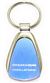 Authentic Dodge Challenger Blue Logo Metal Chrome Tear Drop Key Chain Ring Fob