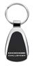 Genuine Dodge Challenger Logo Metal Black Chrome Tear Drop Key Chain Ring Fob