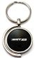 Black Dodge SRT8 Logo Brushed Metal Round Spinner Chrome Key Chain Spin Ring