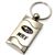 Premium Silver Subaru WRX Logo Brushed Metal Wave Spun Chrome Key Chain Ring Fob