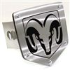Dodge Ram Logo Tow 2" Receiver Hitch Cover Real Brushed Stainless Steel Plug