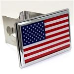 USA American Flag Tow 2" Receiver Hitch Cover Real Stainless Steel Plug 