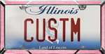 Silver Chrome ABS Bling Pink Crystals License Plate Frame for Auto-Car-Truck