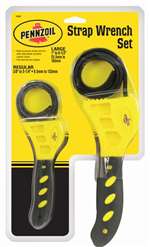 Pennzoil Premium Rubber Strap Wrench Set for Oil Filter, Car, Truck, Boat, Home