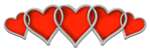 Red Hearts Auto-Car-Bike 3D Emblem Decal Badge for Trunk-Hood-License Plate