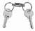 Deluxe Metal Chrome Pull-Apart Key Chain with 2 Separate Rings for Auto-Home