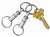 2 Premium Metal Chrome Pull-Apart Key Chains with 2 Separate Rings for Auto-Home