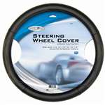 Premium Custom Black Leather Stitch Steering Wheel Cover for Auto-Car