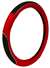 Universal Sport Red Black & Chrome Steering Wheel Cover for Auto-Car-Truck