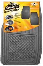 2 Armor All Gray Rubber All-Weather Interior Front Floor Mats Set for Car-Truck