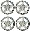 15" Premium Car Chrome 5 Spoke Wheel/Rim Hub Caps Covers w/Bolt Nuts - Set of 4