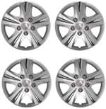 16" Premium Car Silver Wheel/Rim Hub Caps Covers w/Chrome Bolt Nuts - Set of 4