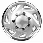 16" Premium Truck Silver/Chrome Wheel/Rim Hub Caps Covers w/Bolt Nuts - Set of 4