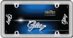 Premium Bling White Glitter Chrome License Plate Tag Frame for Car-Truck