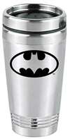 Premium Batman Logo Silver Stainless Steel Travel Coffee Tea Mug Cup Tumbler