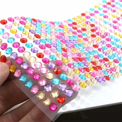 504pc Self Adhesive Stick-On Diamond Crystals 6mm Rhinestones Bling for Auto-Car