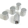 5 Silver Aluminum Chrome Stripes Tire/Wheel Stem Valve Caps for car-truck