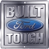 Ford Built Tough Gray 11.5" x 12" Metal Garage Man Cave Sign