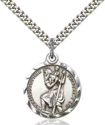 Pendant Christopher Round w/ 24-in Chain