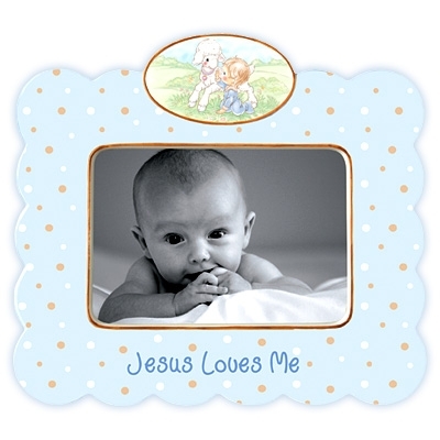 Photo Frame Jesus Loves Me Boy (Blue)