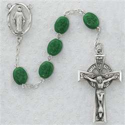 Rosary - Sterling Silver Shamrock Beads