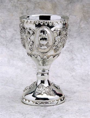 Cake Topper - Silver Plated Resin Chalice