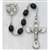 Rosary - Black Wood Oval Beads