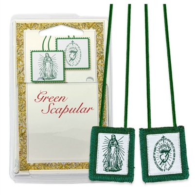Scapular Green Immaculate Heart