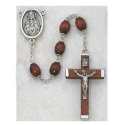 Rosary - Brown Wood