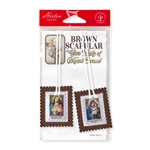 Scapular Brown with White Cord
