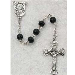 Rosary - Black Wood Beads