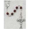 Rosary - Brown Wood Beads
