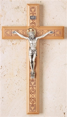 Crucifix - 11" Maple - Laser Engraved