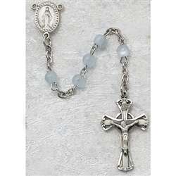 Rosary - Light Blue Glass