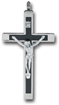 Crucifix - 3.5" Black with Inlay