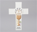 First Communion Wall Cross - 8.25" (With Chalice)